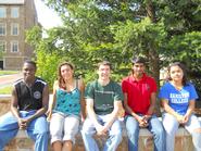 Hillary Langat '13, Allison Boyaris '12, Professor Timothy Chapp, Shawon Akanda '12, Barsha Baral'13.